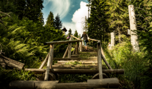 lesni_stezka_drevene_schody_turistika_priroda_tridime_v_pohybu